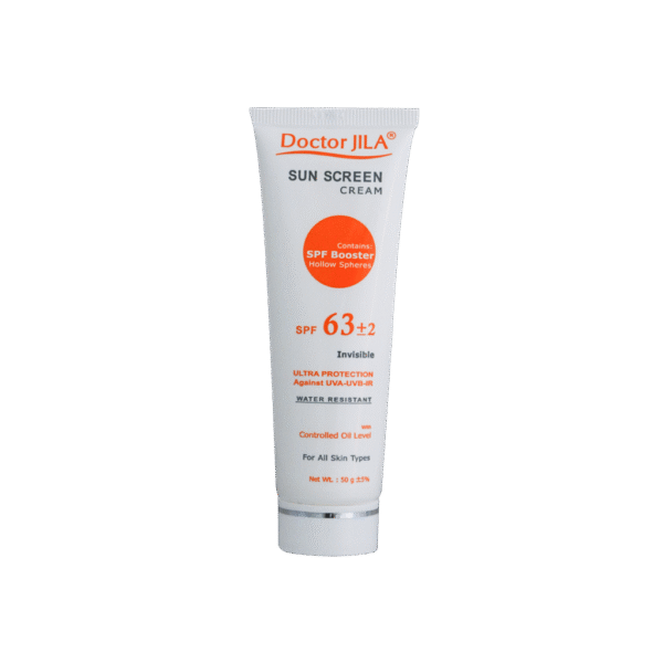 کرم ضد آفتاب فاقد چربی بی رنگ SPF63 دکتر ژیلا