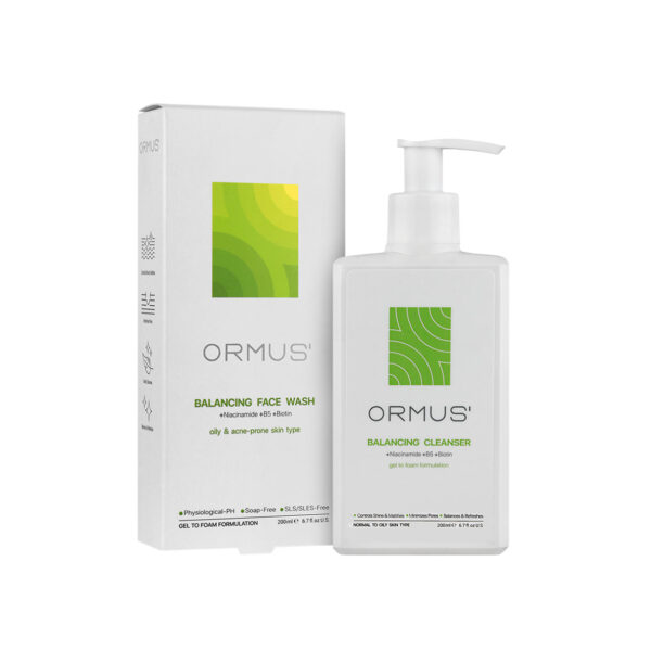 ژل شستشوی صورت اورموس مخصوص پوست های چرب و جوش دار